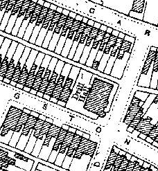 Excerpt fom 1925 Ordnance Survey map of Poole showing location of Kingston Road Drill Hall